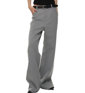 <span class=keywords><strong>Pantaloni</strong></span> da abito <span class=keywords><strong>grigio</strong></span> a vita alta a vita alta e <span class=keywords><strong>pantaloni</strong></span> aderenti di piccole dimensioni Casual a gamba dritta professionale drappeggiati per <span class=keywords><strong>pantaloni</strong></span> da uomo - Product Image 4