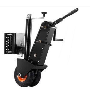 <span class=keywords><strong>Roue</strong></span> de <span class=keywords><strong>jockey</strong></span> électrique 500 lb 13-23,2 po pour remorque, <span class=keywords><strong>double</strong></span> roues 9 po en caoutchouc gonflable, actionnée par clé manuelle ou électrique - Product Image 1
