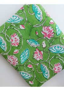 Indian Handmade Cotton Voile Block Printed Fabric <b>Multi</b> Color High Quality Eco-friendly Casual Wear Running Dress Curtain & Bags - Product Image 4