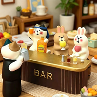 Figurines en résine d'animaux mignons, pyramide musicale, amour, faites à la main, peintes à la main, décoration de bureau à domicile, mini cadeaux