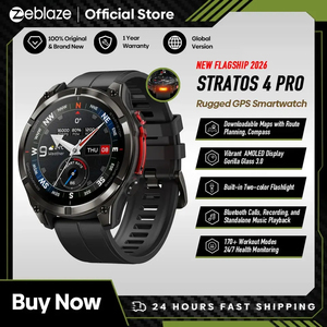 Reloj Inteligente Stratos 4 Pro con GPS, Pantalla AMOLED de 1.43 Pulgadas, Linterna de Doble Color, Almacenamiento de Música, Más de 170 Modos de Entrenamiento, Acero Inoxidable 5 - Product Image 1