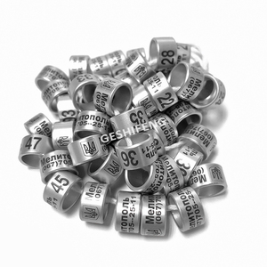 Gsf Aangepaste 304 Stiness Stalen Race Duif Ringen 5Mm Tot 16Mm Vogel Papegaai Kanarie Beenbanden Met Laserafdrukken - Product Image 5