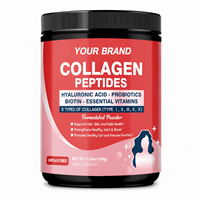 Poudre de peptides de collagène avec acide hyaluronique, biotine et probiotiques |   Complément de collagène hydrolysé |   Marque privée OEM