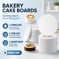 Plateau à gâteau personnalisé SunShine, mini, 6, 7, 8, 10, 12 pouces, base pour gâteau, plateau en papier rigide, argent, or, noir, blanc