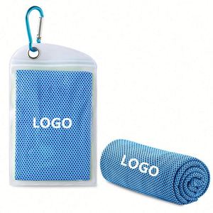 Serviette rafraîchissante pour le cou et serviette froide pour le visage 32"X 12" légère, douce et respirante pour le yoga, le sport, la course à pied et le camping - Product Image 1