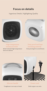 Calentador de Aire Portátil Mini de 110v 250w, Calentador de Aire de Mesa de 220v 500w, Ventilador Eléctrico de Calentamiento Rápido - Product Image 2