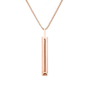 Herramienta de trabajo de respiración de acero inoxidable personalizada, alivio calmante, meditación, estrés, ansiedad, alivio, silbato de respiración consciente, collar - Product Image 5