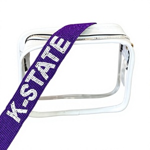 สายคล้องกระเป๋าแบบไขว้ประดับลูกปัดสีม่วง K-State พร้อมตะขอโลหะสำหรับงานรับปริญญา - Product Image 1