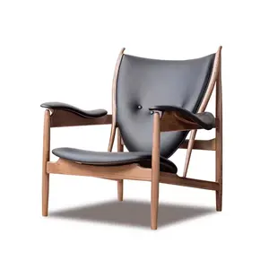 Hiện Đại Đồ nội thất phòng khách cổ điển thiết kế cổ điển rắn gỗ da ghế đơn Sáng Tạo Giải trí ghế