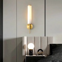 Lampu dinding kamar tidur desainer sederhana Nordic Modern lampu dinding marmer mewah untuk Hotel samping tempat tidur vila ruang tamu aplikasi makan