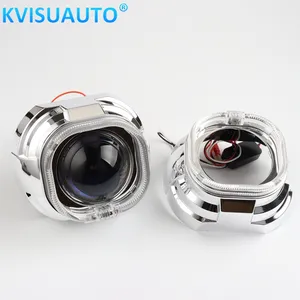 CQL 3inch Hid Bi Led Projector Lens Shroud With Led Angel Eyes For Hella Kioto