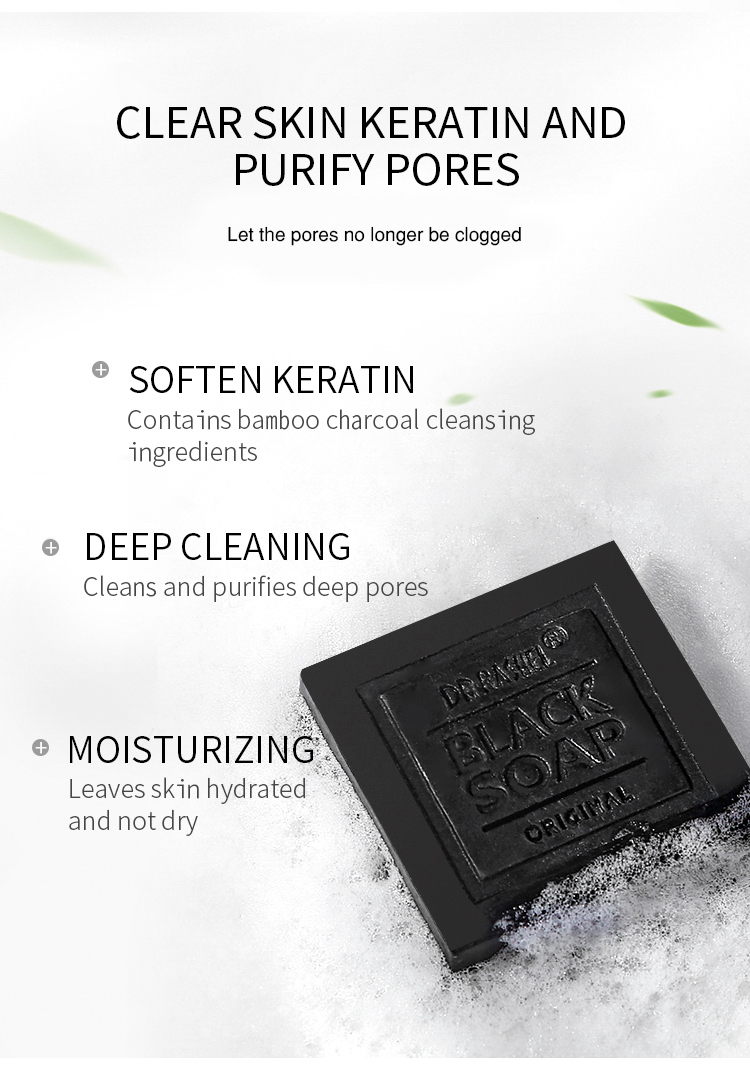 Dr.Rashel Deep Cleansing Charcoal Face Black Soap Oil Control Acne Tighten Pore Whitening Soap