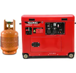 Slong SL8000W-SE-LPG 5kw 6kw 7kw 8kw 9kw Super Stille Lpg Benzine Generator Aardgas Generator