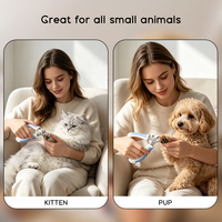 Coupe-ongles pour chien et chat, coupe-ongles professionnel pour animaux de compagnie, lame en acier inoxydable et TPR, respectueux de l'environnement, portable pour le toilettage à domicile