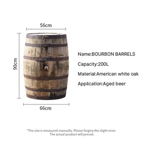 200l Tweedehands Bourbon Eiken Vaten Houten Biervaten