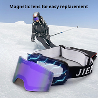 Nouvelles lunettes de ski cylindriques magnétiques en stock Double couche anti-buée lunettes de ski en plein air pour hommes et femmes lunettes de soleil