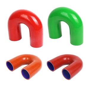 Tubo de silicona Color negro en forma de <span class=keywords><strong>U</strong></span> Tubo de silicona flexible Codo de 180 grados Manguera de radiador de silicona para sello de camión de coche a prueba de fugas - Product Image 1