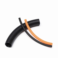 Pa nylon noir orange flamme résistant au feu câble flexible ondulé conduit électrique tuyaux fil fendu métier à tisser 10mm 20mm