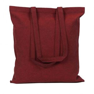 Red Fashion Shopping Print Canvas Tote <b>Bag</b> Reusable Custom <b>Bags</b> Wholesale With Logo - Product Image 3
