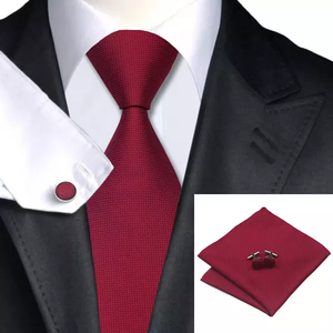 Nuevo Estilo de Corbata de Poliéster para Administración de Negocios, Juego de Corbata y Pañuelo para Hombre - Product Image 5