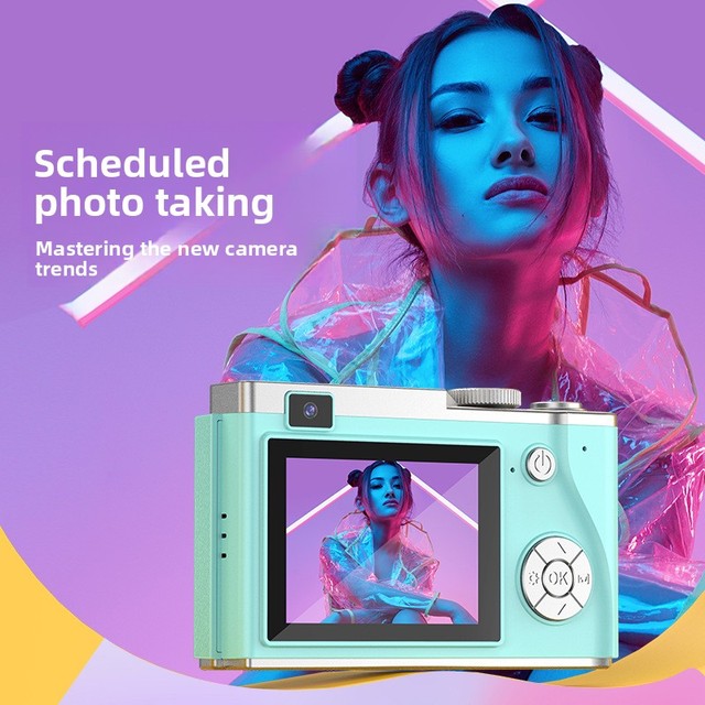 Students-High-Definition Travel Photography 7x Optical Zoom 2"-3" Retro CMOS Cat-Theme Digital Camera