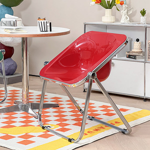 Chaise pliante design, chaise longue pliable avec structure métallique, chaise de salle à manger pour adultes, utilisation dans les cafés et restaurants - Product Image 2