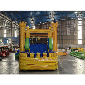 <span class=keywords><strong>Castillo</strong></span> inflable comercial para niños, casa de brinco al aire libre con tobogán acuático, casa de brinco profesional con unidad de tobogán. - Product Image 4