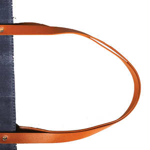 Custom New Fashion Cotton Shopping <b>Bag</b> <b>Large</b> <b>Canvas</b> Tote <b>Bag</b> With Leather Straps Handle - Product Image 6