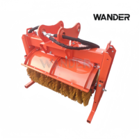 Balayeuse rotative hydraulique de balai d'attachement d'excavatrice, balai rotatoire de brosse