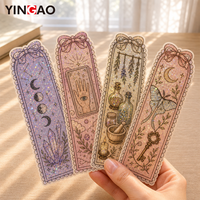 Autocollant en vinyle holographique à points de cristal personnalisés pour les amateurs de scrapbooking, autocollants en forme de marque-page découpés sur mesure