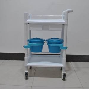 รถเข็นอุปกรณ์การแพทย์โรงพยาบาลเยว่ซีหยาง ขนาด 640x450x950 มม. 2 ชั้น พร้อมล้อเลื่อน - Product Image 1