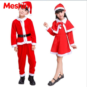 Meshin Ready Stock Children's Red Christmas Santa Claus Suit Unisex Stage Performance Costume Sets Factory Direct Sale - Product Image 3