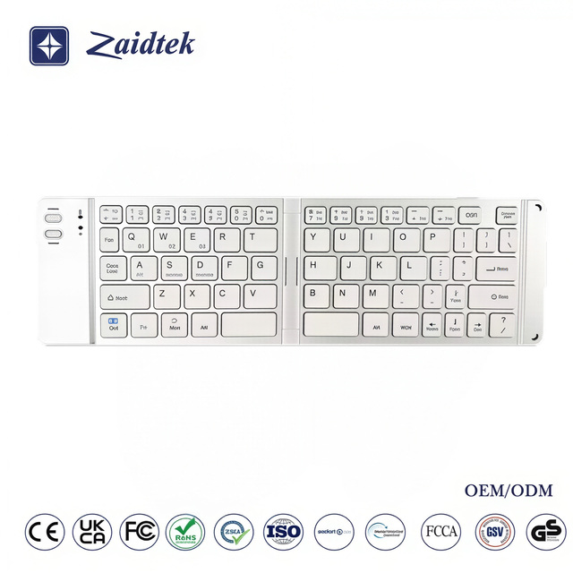 Wireless BT 60-Key Ultra-Thin Folding Membrane Keyboard for Laptop Desktop PS/2 Interface ABS Material Dual Black Silent