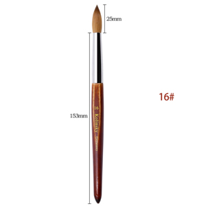 <span class=keywords><strong>Pinceau</strong></span> à ongles en acrylique Yalixin, manche en bois carré rouge classique, logo personnalisé, 100% Kolinsky, forme ronde/ovale, pour <span class=keywords><strong>poudre</strong></span> de cristal pour ongles - Product Image 6