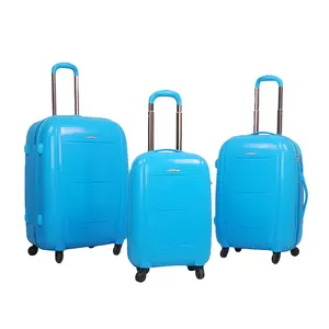 PP大容量防水旅行包和旅行包3件套带旋转轮滚动行李箱
