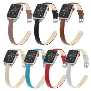 Nouveauté - Bracelet de montre en cuir élégant pour Apple Watch S10 1146mm Ultra 49mm 44mm - Bracelet de montre en cuir véritable fin pour femmes - Product Image 1