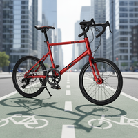 Vélo de route et de ville à freins à disque, avec guidon drop-bar et vitesses variables, roues en alliage d'aluminium de 20 pouces, idéal pour la course - Meilleures ventes