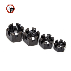 Fabricant OEM Acier inoxydable DIN935 Oxyde noir de zinc M4 M5 M6 M8 M10 Écrou hexagonal à château Écrou hexagonal à fente - Product Image 3