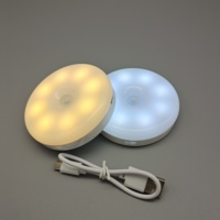Applique murale à 8led avec capteur de mouvement, Rechargeable par USB, marche/arrêt automatique, idéale pour une chambre à coucher, un placard, une garde-robe ou des escaliers