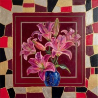Tapis de Mahjong artistique à l'huile, antidérapant, motif floral, pour table de Mahjong, jeu de cartes et décoration intérieure