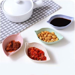 Bol et Assiette à Sauce de Petites Formes Écologiques en Gros, Feuilles, Rondes, Fleurs, Cœurs, en Paille de Blé et Plastique - Product Image 4