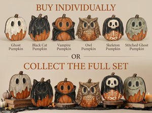 Decoración Vintage de Halloween, Decoración Retro para Estante de Madera, Fantasma, Gato Negro, Calabaza, Esqueleto, Bruja, Búho, Zombi, Vampiro - Product Image 3