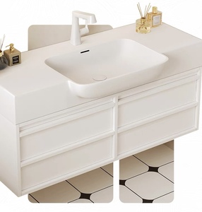 Moderno Panel Espejo Fregadero Rock Vanidad Baño Madera Baño Mueble con bajo encimera Lavabo <span class=keywords><strong>Inodoro</strong></span> Baño - Product Image 5