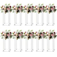 Supports de fleurs pour centre de table de mariage indien, modernes, légers, en acrylique, 23 pouces, 10 pièces