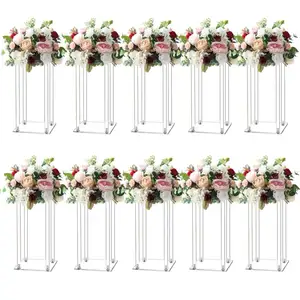 23 inch 10 pcs Acrylic Indian Wedding Decorations Stand Wedding Flower Stand Wedding Centerpieces for Tables