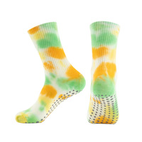 Chaussettes de yoga personnalisées pour femmes, fines, mi-mollet, antidérapantes avec points en silicone pour le Pilates et l'entraînement de danse, en coton peigné sans couture
