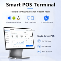Caisse enregistreuse ultra-fine 15,6 pouces, terminal de point de vente Android Windows 11, écran tactile, systèmes de point de vente pour les magasins de détail