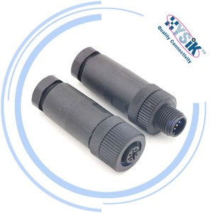 Kits de câbles de connecteurs électriques marins Interface M12 Résistance intégrée Prise mâle-femelle Câble d'alimentation pour moteur - Product Image 4