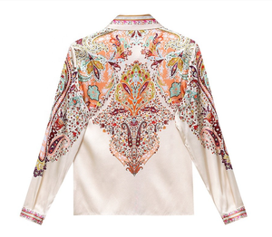 Camicie in Chiffon da donna con stampa floreale alla moda camicette da ufficio da donna Oem camicie Casual primavera autunno manica lunga top Blusas Mujer - Product Image 6