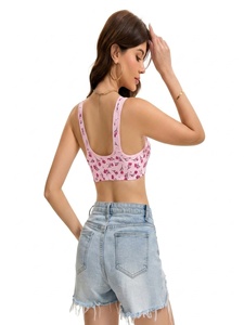 <span class=keywords><strong>Reggiseno</strong></span> <span class=keywords><strong>Senza</strong></span> <span class=keywords><strong>Ferretto</strong></span> e <span class=keywords><strong>Senza</strong></span> Imbottitura con Chiusura Frontale, Lavorazione a Maglia <span class=keywords><strong>Senza</strong></span> Cuciture, Motivo Floreale e Spalline Larghe per Donne Anziane - Product Image 2